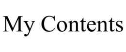 MY CONTENTS trademark