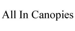 ALL IN CANOPIES trademark