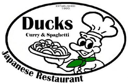 ESTABLISHED 1995 DUCKS CURRY & SPAGHETTI JAPANESE RESTAURANT trademark