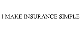 I MAKE INSURANCE SIMPLE trademark