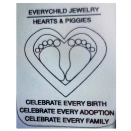 EVERYCHILD JEWELRY HEARTS & PIGGIES CELEBRATE EVERY BIRTH CELEBRATE EVERY ADOPTION CELEBRATE EVERY FAMILY trademark