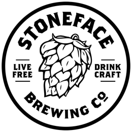 STONEFACE BREWING CO LIVE FREE DRINK CRAFT trademark