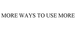 MORE WAYS TO USE MORE trademark