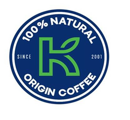 100% NATURAL SINCE 2001 K ORIGIN COFFEE trademark