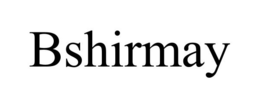 BSHIRMAY trademark