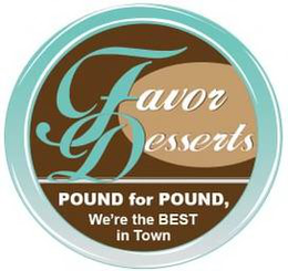 FAVOR DESSERTS POUND FOR POUND, WE'RE THE BEST IN TOWN trademark