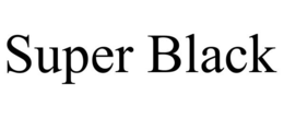 SUPER BLACK trademark