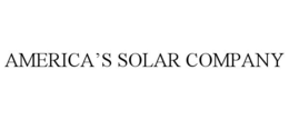 AMERICA'S SOLAR COMPANY trademark