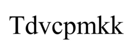 TDVCPMKK trademark