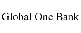 GLOBAL ONE BANK trademark