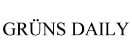 GRÜNS DAILY trademark