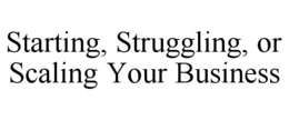 STARTING, STRUGGLING, OR SCALING YOUR BUSINESS trademark