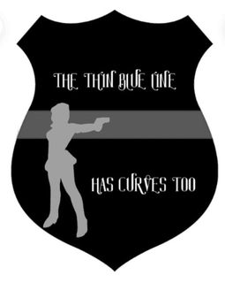 THE THIN BLUE LINE HAS CURVES TOO trademark
