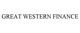 GREAT WESTERN FINANCE trademark