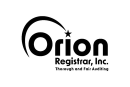ORION REGISTRAR, INC. THOROUGH AND FAIR AUDITING trademark