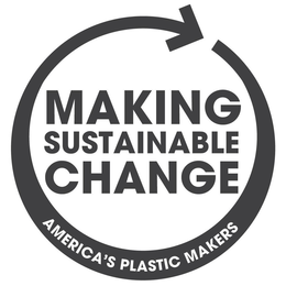 MAKING SUSTAINABLE CHANGE AMERICA'S PLASTIC MAKERS trademark
