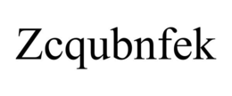 ZCQUBNFEK trademark
