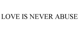 LOVE IS NEVER ABUSE trademark