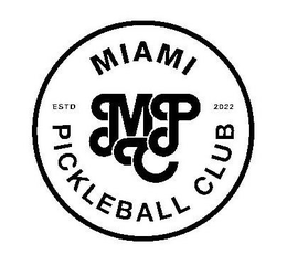 MIAMI PICKLEBALL CLUB MPC ESTD 2022 trademark