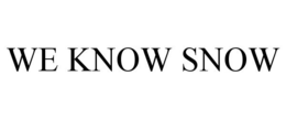 WE KNOW SNOW trademark