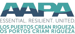 AAPA ESSENTIAL. RESILIENT. UNITED. LOS PUERTOS CREAN RIQUEZA OS PORTOS CRIAM RIQUEZA trademark