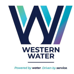 WW WESTERN WATER POWERED BY WATER. DRIVEN BY SERVICE. trademark