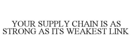 YOUR SUPPLY CHAIN IS AS STRONG AS ITS WEAKEST LINK trademark