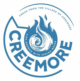 CREEMORE FRESH FROM THE VILLAGE OF CREEMORE FIRE-BREWED WITH SPRING WATER trademark