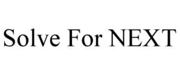 SOLVE FOR NEXT trademark