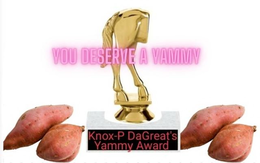 YOU DESERVE A YAMMY KNOX -P DAGREAT'S YAMMY AWARD trademark