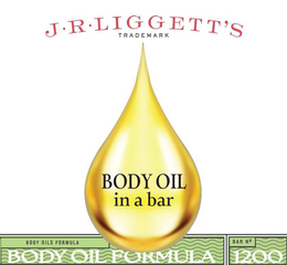 J·R·LIGGETT'S TRADEMARK BODY OIL IN A BAR BODY OILS FORMULA BODY OIL FORMULA BAR NO. 1200 trademark