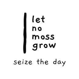 LET NO MOSS GROW SEIZE THE DAY trademark