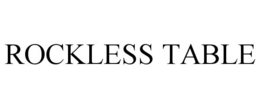 ROCKLESS TABLE trademark
