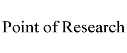 POINT OF RESEARCH trademark