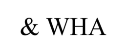 & WHA trademark