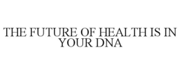 THE FUTURE OF HEALTH IS IN YOUR DNA trademark