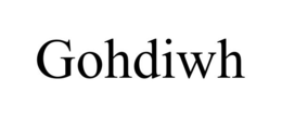 GOHDIWH trademark