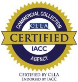 CERTIFIED COMMERCIAL COLLECTION AGENCY CLLA IACC CERTIFIED BY CLLA ENDORSED BY IACC trademark