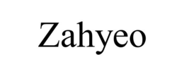 ZAHYEO trademark