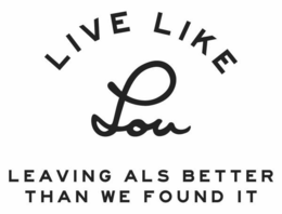 LIVE LIKE LOU LEAVING ALS BETTER THAN WE FOUND IT trademark