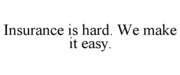 INSURANCE IS HARD. WE MAKE IT EASY. trademark