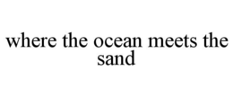 WHERE THE OCEAN MEETS THE SAND trademark