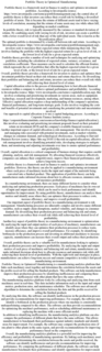 PORTFOLIO THEORY IN OPTIMIZED MANUFACTURING PORTFOLIO THEORY IS A FRAMEWORK USED IN FINANCE TO ANALYZE AND OPTIMIZE INVESTMENT PORTFOLIOS. ACCORDING TO INVESTOPEDIA (SOURCE: HTTPS://WWW.INVESTOPEDIA.COM/TERMS/P/PORTFOLIOMANAGEMENT.ASP), THE CENTRAL IDEA OF PORTFOLIO THEORY IS THAT INVESTORS CAN REDUCE THEIR OVERALL RISK BY HOLDING A DIVERSIFIED PORTFOLIO OF ASSETS. THIS IS BECAUSE THE RETURNS OF DIFFERENT ASSETS TEND TO HAVE VARYING LEVELS OF CORRELATION, MEANING THAT THE RETURNS OF SOME ASSETS MAY RISE WHILE OTHERS FALL, DEPENDING ON MARKET CONDITIONS. IN PORTFOLIO THEORY, RISK IS TYPICALLY MEASURED BY THE VARIANCE OR STANDARD DEVIATION OF RETURNS. BY COMBINING ASSETS WITH VARYING LEVELS OF RISK, INVESTORS CAN CREATE A PORTFOLIO WITH A LOWER OVERALL LEVEL OF RISK THAN ANY OF THE INDIVIDUAL ASSETS. THIS IS KNOWN AS THE "DIVERSIFICATION EFFECT." THE OPTIMAL PORTFOLIO IS DETERMINED BY A TRADE-OFF BETWEEN RISK AND RETURN. ACCORDING TO INVESTOPEDIA (SOURCE: HTTPS://WWW.INVESTOPEDIA.COM/TERMS/P/PORTFOLIOMANAGEMENT.ASP), INVESTORS SEEK TO MAXIMIZE THEIR EXPECTED RETURN WHILE MINIMIZING THEIR RISK. THIS INVOLVES FINDING THE PORTFOLIO WITH THE HIGHEST EXPECTED RETURN FOR A GIVEN LEVEL OF RISK, OR THE LOWEST LEVEL OF RISK FOR A GIVEN EXPECTED RETURN. PORTFOLIO THEORY PROVIDES A NUMBER OF TOOLS AND TECHNIQUES FOR ANALYZING AND OPTIMIZING PORTFOLIOS, INCLUDING THE CALCULATION OF EXPECTED RETURN, VARIANCE, COVARIANCE, AND CORRELATION COEFFICIENTS. THESE MEASURES CAN BE USED TO CALCULATE THE EFFICIENT FRONTIER, WHICH REPRESENTS THE SET OF PORTFOLIOS THAT OFFER THE HIGHEST EXPECTED RETURN FOR A GIVEN LEVEL OF RISK, OR THE LOWEST LEVEL OF RISK FOR A GIVEN EXPECTED RETURN. OVERALL, PORTFOLIO THEORY PROVIDES A FRAMEWORK FOR INVESTORS TO ANALYZE AND OPTIMIZE THEIR INVESTMENT PORTFOLIOS BASED ON THEIR RISK TOLERANCE AND RETURN OBJECTIVES. BY DIVERSIFYING THEIR PORTFOLIOS AND BALANCING RISK AND RETURN, INVESTORS CAN REDUCE THEIR OVERALL RISK WHILE STILL ACHIEVING THEIR DESIRED LEVEL OF RETURN. CAPITAL ALLOCATION REFERS TO THE PROCESS OF DETERMINING HOW TO BEST ALLOCATE FINANCIAL RESOURCES WITHIN A COMPANY TO ACHIEVE OPTIMAL PERFORMANCE AND PROFITABILITY. ACCORDING TO INVESTOPEDIA (SOURCE: HTTPS://WWW.INVESTOPEDIA.COM/TERMS/C/CAPITALALLOCATION.ASP), THIS INVOLVES EVALUATING AND PRIORITIZING INVESTMENTS IN VARIOUS AREAS, SUCH AS EQUIPMENT, TECHNOLOGY, RESEARCH AND DEVELOPMENT, MARKETING, AND HUMAN RESOURCES, AMONG OTHERS. EFFECTIVE CAPITAL ALLOCATION REQUIRES A DEEP UNDERSTANDING OF THE COMPANY'S OPERATIONS, FINANCIAL PERFORMANCE, AND LONG-TERM STRATEGIC GOALS. IT ALSO INVOLVES WEIGHING THE COSTS AND BENEFITS OF POTENTIAL INVESTMENTS AND CONSIDERING THE POTENTIAL RISKS AND UNCERTAINTIES INVOLVED. ONE APPROACH TO CAPITAL ALLOCATION IS TO USE A CAPITAL BUDGETING PROCESS. ACCORDING TO CORPORATE FINANCE INSTITUTE (SOURCE: HTTPS://CORPORATEFINANCEINSTITUTE.COM/RESOURCES/KNOWLEDGE/FINANCE/CAPITAL-ALLOCATION/), THIS INVOLVES EVALUATING AND PRIORITIZING INVESTMENT PROPOSALS BASED ON THEIR POTENTIAL RETURN ON INVESTMENT (ROI) AND THE COMPANY'S AVAILABLE FINANCIAL RESOURCES. ANOTHER IMPORTANT ASPECT OF CAPITAL ALLOCATION IS RISK MANAGEMENT. THIS INVOLVES ASSESSING AND MANAGING RISKS ASSOCIATED WITH POTENTIAL INVESTMENTS, SUCH AS MARKET VOLATILITY, CHANGES IN CONSUMER DEMAND, AND TECHNOLOGICAL OBSOLESCENCE. ACCORDING TO HARVARD BUSINESS REVIEW (SOURCE: HTTPS://HBR.ORG/2018/11/THE-RISK-IN-CAPITAL-ALLOCATION), EFFECTIVE RISK MANAGEMENT INVOLVES IDENTIFYING POTENTIAL RISKS, DEVELOPING STRATEGIES TO MITIGATE THEM, AND MONITORING AND ADJUSTING INVESTMENTS OVER TIME TO ENSURE OPTIMAL PERFORMANCE AND PROFITABILITY. OVERALL, CAPITAL ALLOCATION IS A CRITICAL COMPONENT OF BUSINESS STRATEGY THAT REQUIRES CAREFUL PLANNING, ANALYSIS, AND RISK MANAGEMENT. BY ALLOCATING FINANCIAL RESOURCES EFFECTIVELY, COMPANIES CAN ENHANCE THEIR COMPETITIVENESS, IMPROVE THEIR FINANCIAL PERFORMANCE, AND ACHIEVE LONG-TERM SUCCESS. PORTFOLIO THEORY IS A FRAMEWORK USED IN FINANCE TO ANALYZE AND OPTIMIZE INVESTMENT PORTFOLIOS. HOWEVER, THIS THEORY CAN ALSO BE APPLIED TO A MANUFACTURING ENVIRONMENT WHERE EACH PIECE OF MACHINERY TRACKS THE INPUT AND OUTPUT OF THE MATERIALS BEING CONVERTED INTO A FINISHED PRODUCT. THIS APPLICATION OF PORTFOLIO THEORY CAN HELP MANUFACTURERS MAKE INFORMED DECISIONS ABOUT HOW TO ALLOCATE RESOURCES, MINIMIZE RISK, AND MAXIMIZE PROFITABILITY. IN A MANUFACTURING ENVIRONMENT, THERE ARE MANY DIFFERENT FACTORS TO CONSIDER WHEN ANALYZING AND OPTIMIZING PRODUCTION PROCESSES. EACH PIECE OF MACHINERY HAS ITS OWN SET OF INPUT AND OUTPUT METRICS, WHICH CAN BE USED TO TRACK PERFORMANCE AND IDENTIFY OPPORTUNITIES FOR IMPROVEMENT. BY USING PORTFOLIO THEORY, MANUFACTURERS CAN ANALYZE THESE METRICS AND IDENTIFY AREAS WHERE THEY CAN OPTIMIZE THEIR PROCESSES TO REDUCE COSTS, INCREASE EFFICIENCY, AND IMPROVE OVERALL PROFITABILITY. ONE IMPORTANT ASPECT OF PORTFOLIO THEORY IN A MANUFACTURING ENVIRONMENT IS RISK MANAGEMENT. MANUFACTURING PROCESSES ARE INHERENTLY COMPLEX AND INVOLVE MANY DIFFERENT VARIABLES, SUCH AS SUPPLY CHAIN DISRUPTIONS, MARKET VOLATILITY, AND CHANGES IN CONSUMER DEMAND. BY DIVERSIFYING THEIR PRODUCTION PROCESSES AND BALANCING RISK AND RETURN, MANUFACTURERS CAN REDUCE THEIR OVERALL RISK WHILE STILL ACHIEVING THEIR DESIRED LEVEL OF PROFITABILITY. ANOTHER KEY ASPECT OF PORTFOLIO THEORY IN A MANUFACTURING ENVIRONMENT IS OPTIMIZATION. BY ANALYZING THE INPUT AND OUTPUT METRICS OF EACH PIECE OF MACHINERY, MANUFACTURERS CAN IDENTIFY AREAS WHERE THEY CAN OPTIMIZE THEIR PRODUCTION PROCESSES TO REDUCE WASTE, INCREASE EFFICIENCY, AND IMPROVE OVERALL PERFORMANCE. FOR EXAMPLE, BY IDENTIFYING BOTTLENECKS IN THE PRODUCTION PROCESS AND INVESTING IN ADDITIONAL MACHINERY TO INCREASE CAPACITY, MANUFACTURERS CAN INCREASE THEIR OVERALL OUTPUT AND REDUCE THEIR PRODUCTION COSTS. OVERALL, PORTFOLIO THEORY CAN BE A VALUABLE TOOL FOR MANUFACTURERS LOOKING TO OPTIMIZE THEIR PRODUCTION PROCESSES AND IMPROVE PROFITABILITY. BY ANALYZING THE INPUT AND OUTPUT METRICS OF EACH PIECE OF MACHINERY AND BALANCING RISK AND RETURN, MANUFACTURERS CAN MAKE INFORMED DECISIONS ABOUT HOW TO ALLOCATE RESOURCES AND MINIMIZE RISK WHILE STILL ACHIEVING THEIR DESIRED LEVEL OF PROFITABILITY. WITH THE RIGHT TOOLS AND STRATEGIES IN PLACE, MANUFACTURERS CAN ACHIEVE LONG-TERM SUCCESS AND REMAIN COMPETITIVE IN TODAY'S FAST-PACED MANUFACTURING ENVIRONMENT. PORTFOLIO THEORY IN OPTIMIZED MANUFACTURING IS A MANUFACTURING ANALYTICS PLATFORM THAT LINKS EACH MACHINERY ASSET TOGETHER AND DETERMINES THE CORRELATION BETWEEN THE ASSETS AND THE PROFITS RECEIVED FOR SELLING THE FINISHED PRODUCTS. THIS SOFTWARE CAN HELP MANUFACTURERS IMPROVE THEIR PRODUCTION PROCESSES BY IDENTIFYING INEFFICIENCIES AND COMPARING THESE INEFFICIENCIES WITH OTHER PLANTS THAT HAVE THE SAME SOFTWARE. THE MANUFACTURING ANALYTICS PLATFORM WORKS BY COLLECTING AND ANALYZING DATA FROM EACH MACHINERY ASSET IN REAL-TIME. THIS DATA INCLUDES INFORMATION SUCH AS THE INPUT AND OUTPUT METRICS, PRODUCTION RATES, AND MAINTENANCE SCHEDULES. THE SOFTWARE USES ADVANCED ALGORITHMS TO DETERMINE THE CORRELATION BETWEEN THE DATA AND THE PROFITS RECEIVED FOR SELLING THE FINISHED PRODUCTS. BY ANALYZING THIS DATA, THE SOFTWARE CAN IDENTIFY INEFFICIENCIES IN THE PRODUCTION PROCESS AND PROVIDE RECOMMENDATIONS FOR IMPROVING PERFORMANCE. FOR EXAMPLE, THE SOFTWARE MAY IDENTIFY A BOTTLENECK IN THE PRODUCTION PROCESS WHERE ONE MACHINE IS CONSISTENTLY UNDERPERFORMING COMPARED TO THE OTHERS. THE SOFTWARE CAN THEN PROVIDE RECOMMENDATIONS FOR OPTIMIZING THE MACHINE'S PERFORMANCE, SUCH AS SCHEDULING ADDITIONAL MAINTENANCE OR REPLACING THE MACHINE WITH A MORE EFFICIENT MODEL. IN ADDITION TO IDENTIFYING INEFFICIENCIES, THE MANUFACTURING ANALYTICS PLATFORM CAN ALSO COMPARE THE PERFORMANCE OF DIFFERENT PLANTS THAT HAVE THE SAME SOFTWARE. THIS ALLOWS MANUFACTURERS TO BENCHMARK THEIR PERFORMANCE AGAINST INDUSTRY STANDARDS AND IDENTIFY AREAS FOR IMPROVEMENT. FOR EXAMPLE, THE SOFTWARE MAY COMPARE THE PRODUCTION RATES OF ONE PLANT TO OTHER PLANTS IN THE SAME REGION, AND PROVIDE RECOMMENDATIONS FOR IMPROVING PERFORMANCE BASED ON THE COMPARISON. OVERALL, THE MANUFACTURING ANALYTICS PLATFORM IS A POWERFUL TOOL FOR IMPROVING THE EFFICIENCY AND PROFITABILITY OF MANUFACTURING OPERATIONS. BY LINKING EACH MACHINERY ASSET TOGETHER AND DETERMINING THE CORRELATION BETWEEN THE ASSETS AND PROFITS RECEIVED, THE SOFTWARE CAN IDENTIFY INEFFICIENCIES AND PROVIDE RECOMMENDATIONS FOR IMPROVING PERFORMANCE. BY COMPARING THE PERFORMANCE OF DIFFERENT PLANTS, THE SOFTWARE CAN HELP MANUFACTURERS BENCHMARK THEIR PERFORMANCE AND IDENTIFY OPPORTUNITIES FOR IMPROVEMENT. trademark