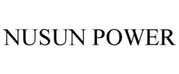 NUSUN POWER trademark