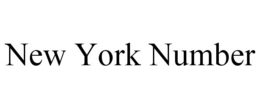 NEW YORK NUMBER trademark