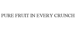 PURE FRUIT IN EVERY CRUNCH trademark