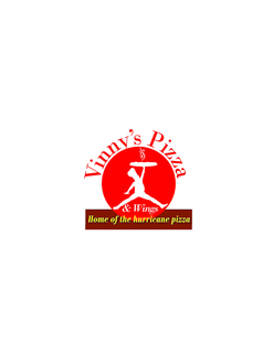 VINNY'S PIZZA & WINGS HOME OF THE HURRICANE PIZZA trademark