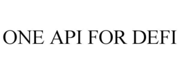 ONE API FOR DEFI trademark