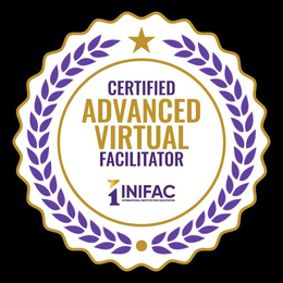 CERTIFIED ADVANCED VIRTUAL FACILITATOR I INIFAC INTERNATIONAL INSTITUTE FOR FACILITATION trademark