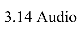 3.14 AUDIO trademark